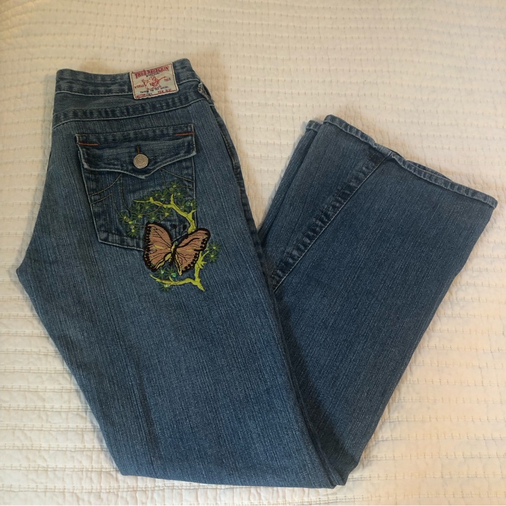 vintage 2000s butterfly jeans